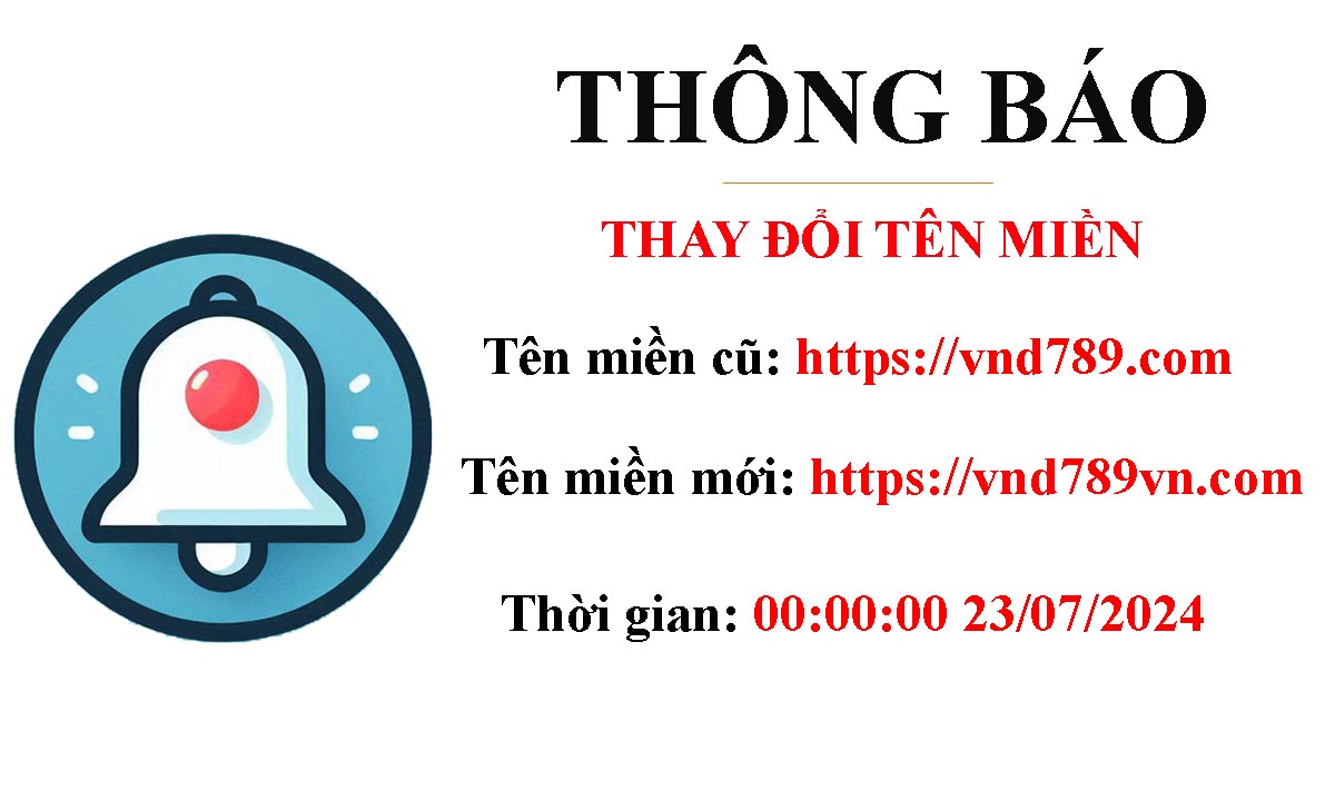 Thông báo tên miền chính thức VND789vn.com